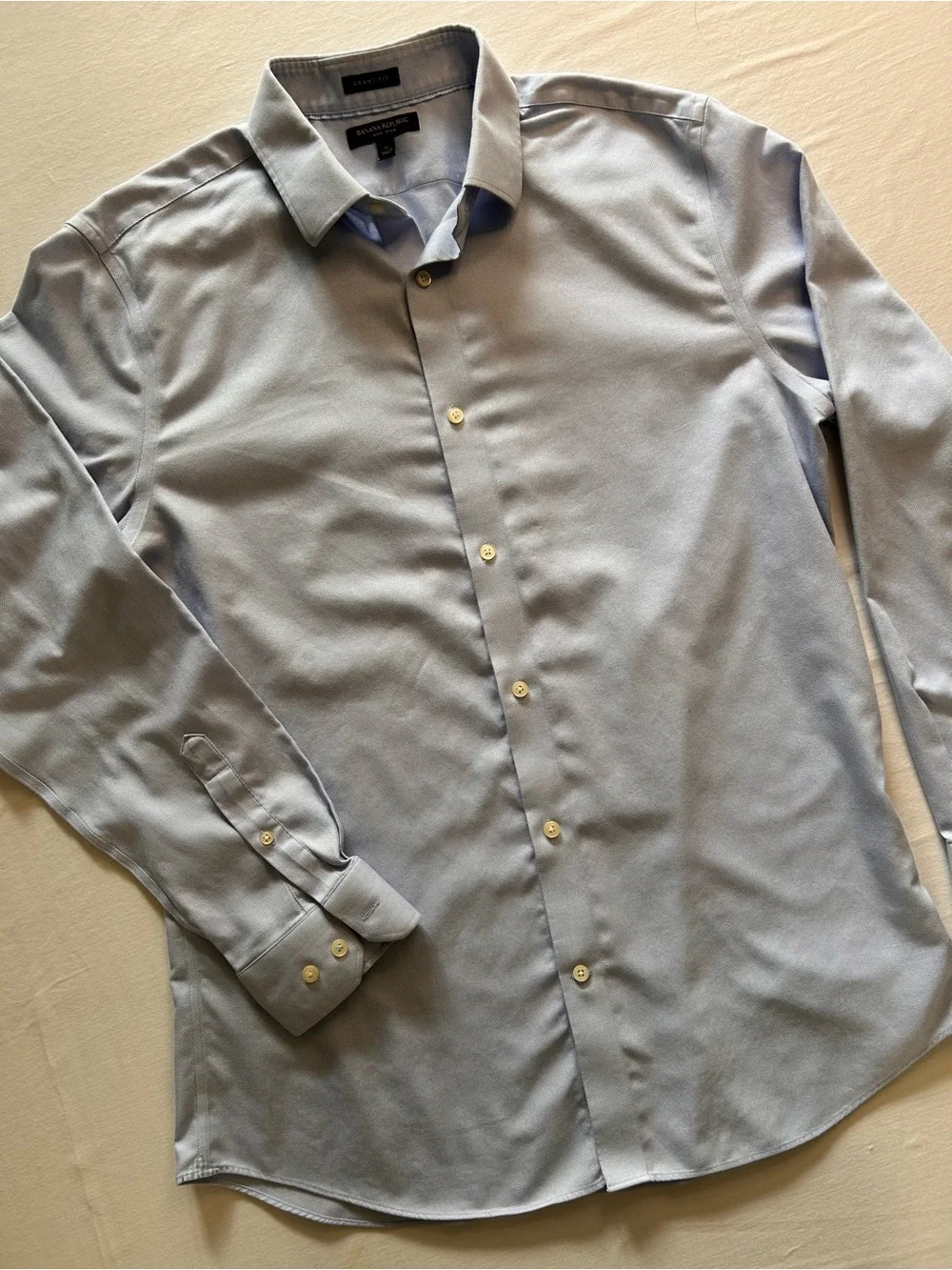 Banana Republic Grant Fit Non-Iron Light Blue Dress Shirt XL